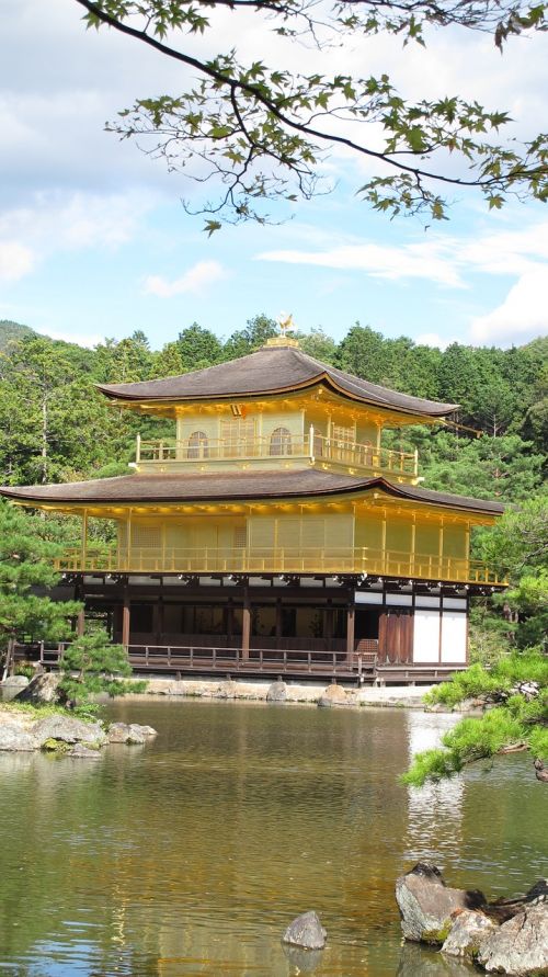 Kinkaku-Ji, Kyoto, Japonija, Auksinio Paviljono Šventykla, Luyuan Šventykla, Kinkakuji, Kiotas, Japonija