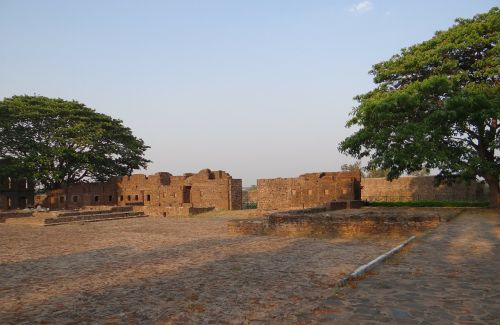 Kittur Fort, Fortas, Važiuoklės, Griuvėsiai, Kittur, Karnataka, Indija