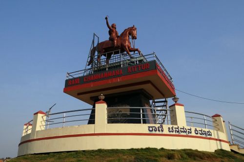 Kittur Rani Chennamma, Rani Chennamma, Kittur, Karalienė, Drąsus, Paminklas, Paminklas, Belgaum, Indija