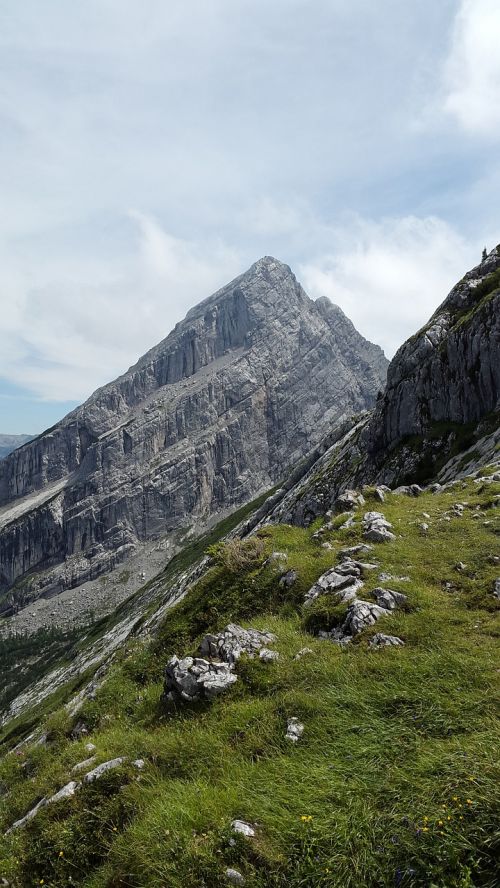 Mažai Watzmann,  Summit,  Watzmann Moteris,  Watzfrau,  Alpine,  Rokas,  Berchtesgadener Šalis,  Kalnai,  Berchtesgaden Alps,  Berchtesgadeno Nacionalinis Parkas,  Masyvas,  Rūko,  Kalkių,  Alpinizmas,  Rytų Alpės