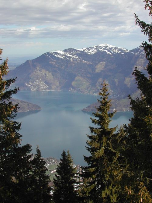 Klewen, Klewenalp, Nidwalden, Centrinė Šveicarija, Ežero Lucerne Regionas, Šveicarija, Kraštovaizdis, Kalnų Papėdijos, Ežeras