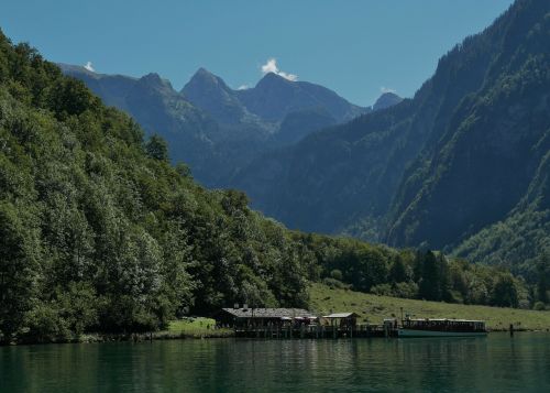 Königssee, Berchtesgaden, Masyvas, Berchtesgaden Alps, Berchtesgadeno Nacionalinis Parkas, Vaizdas, Boot
