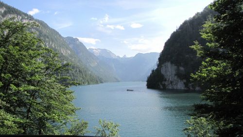 Königssee, Vokietija, Bavarija, Berchtesgaden, Watzmann, Šventė, Alpių, Kalnai, Ežeras, Boot, Sniegas