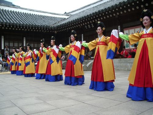 Korėja, Šokis, Šventykla, Tradicija, Kultūra, Asija, Asian, Moterys, Šokėjai