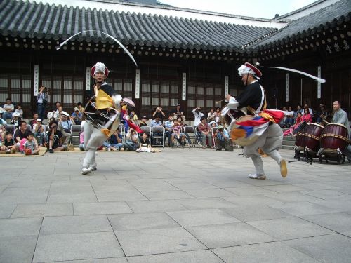 Korėja, Šokis, Šventykla, Tradicija, Kultūra, Asija, Asian, Šokėjai