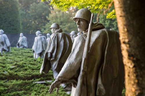 Korėjos Karo Memorialas, Vašingtonas, Kareiviai, Armija, Statulos, Nacionalinis Prekybos Centras, Atminimas, Pagarba
