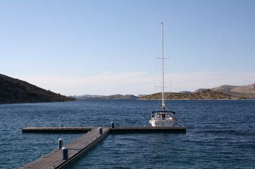 Kornati Salos, Otok Levrnaka, Burinė Valtis, Kroatija, Buriu, Jūra, Prieplauka