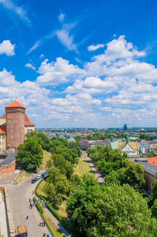 Krakow, Lenkija, Europa, Wawel, Pilis, Tvirtovė, Bokštas, Upė, Istorinis, Muziejus
