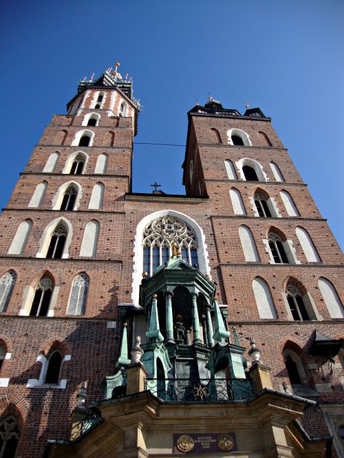 Kraków, Parduotuvė, Lenkija, Paminklas, Architektūra, Turizmas, Bokštas, Kelionė, Šv. Marijos Bažnyčia