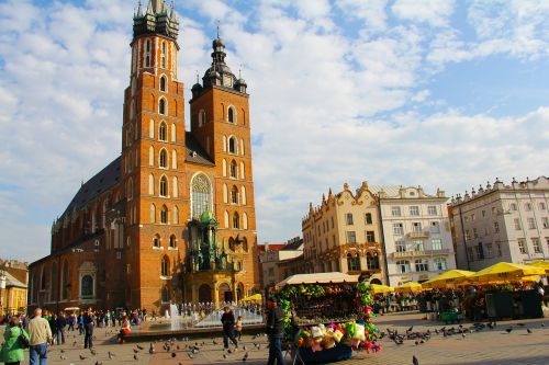 Krakow, Senamiestis, Turgaus Aikštė, Bažnyčia, Lenkija, Europa