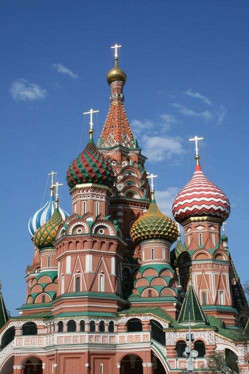 Kremlius, Baziliko Katedra, Rusija, Daugiaspalviai Kupolai, Rusų Ortodoksų Kryžiai, Katedra, Ulitsa Gatvė Varvarka, Raudonas Kvadratas