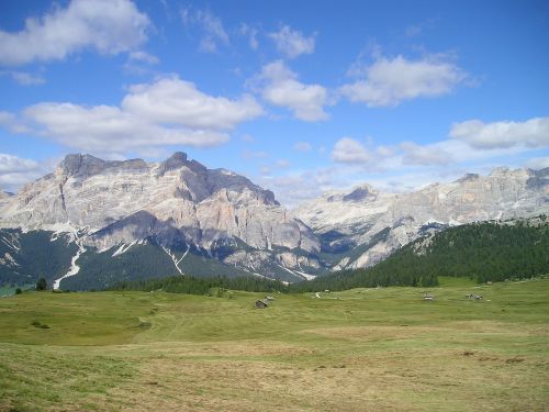 Kreuzkofelgruppe, Heiligkreuzkofel, Dolomitai, Kalnai, Alpių, South Tyrol, Italy