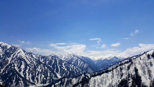 Kurobe Užtvankos, Kalnas, Sniegas, Gamta, Japonija