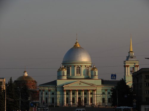 Kursk,  Znamensky Katedra,  Cerkvė,  Raudonas Kvadratas,  Vakare,  Miestas,  Katedra,  Šventykla