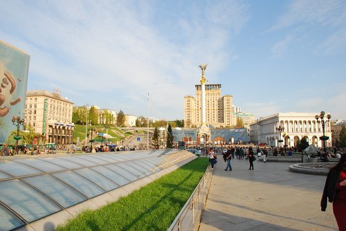 Kijevas,  Kijevas,  Ukraina,  Kelionė,  Maidan,  Statula,  Erdvė,  Akmens Skaičius,  Figūra