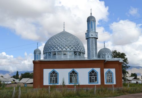 Kirgizija,  Mečetė,  Islamas,  Minaretas,  Kupolas