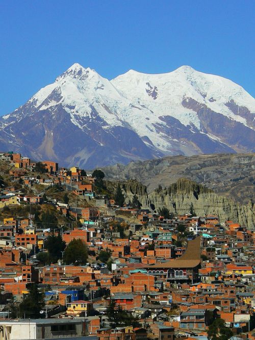 La Paz, Andes, Pietų Amerika, Bolivija, Miestas, Kalnai