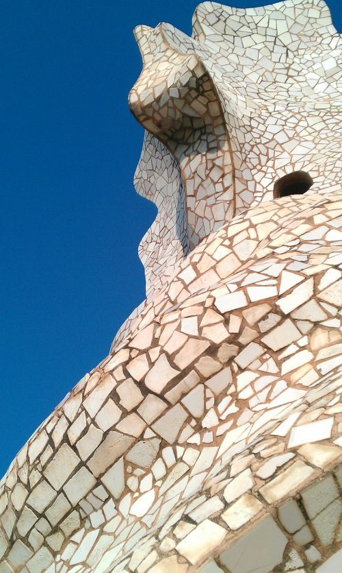 La Pedrera, Mozaika, Barcelona, Gaudí, Architektūra, Katalonija, Ispanų, Eksterjeras, Šiuolaikiška, Istorinis, Kultūra, Plytelės