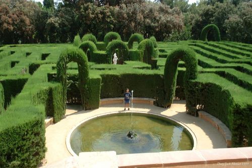 Labirintas,  Sodai,  Fontanai,  Žaluma,  Medžiai,  Parkas,  Barcelona,  Horta,  Horatio Labirintas