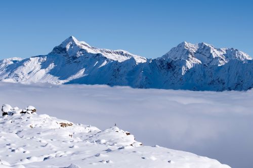 Nėriniai Žingsnis, Sniegas, Alpės