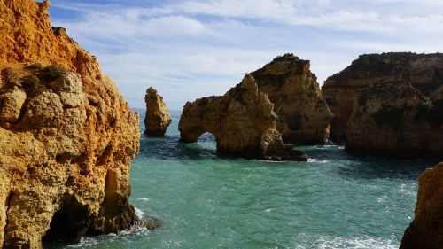 Lagos, Akmenys, Papludimys, Portugal, Faro