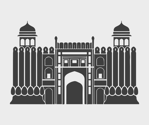 Lahoro Tvirtovė,  Shahi Qila,  Punjab,  Pakistane,  Citadel,  Imperatoriaus Akbar,  Mogolų Imperija,  Fortas,  Žymus Objektas,  Kvailys,  Qila,  Mogolų,  Musulmonų,  Tvirtovė,  Vartai,  Nemokama Vektorinė Grafika,  Nemokama Iliustracijos