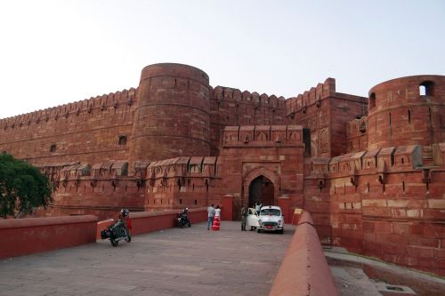 Lahore Vartai, Amar Singh Gate, Agra Fortas, Unesco Pasaulio Paveldas, Raudonasis Smiltainis, Architektūra, Mughals, Paveldas, Pilis, Agra, Indija
