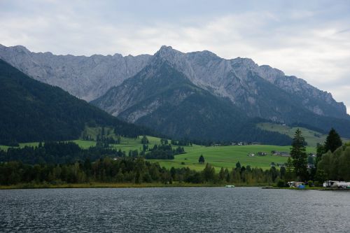 Ežeras, Kalnai, Kraštovaizdis, Miškas, Austria, Gamta, Tyrol, Walchsee