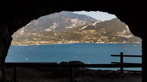 Ežeras, Vaizdas, Kalnai, Garda, Italy, Perspektyva, Vandenys