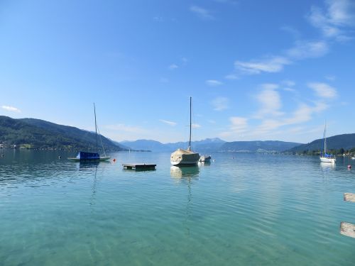 Ežeras, Austria, Boot, Attersee, Kraštovaizdis