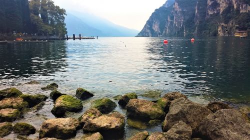 Ežeras, Garda, Riva, Ant Ežero, Kalnai, Costa, Lombardija, Italy, Gamta