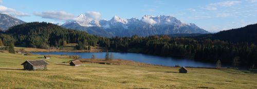 Ežeras, Kalnai, Garmisch, Panorama