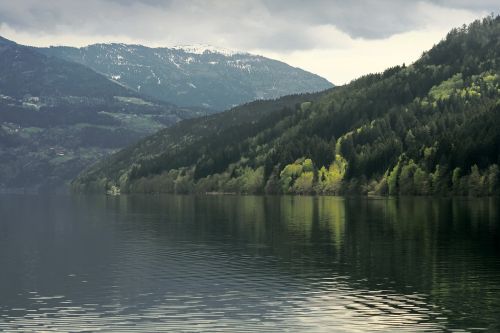 Ežeras, Alpių, Kalnai, Kraštovaizdis, Gamta, Idiliškas, Austria, Pavasaris, Millstatt