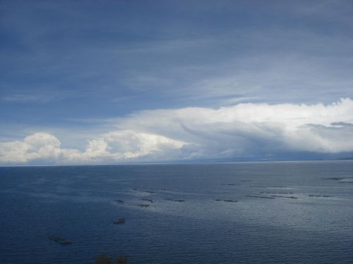 Ežeras, Titicaca, Peru, Dangus, Aušra, Bolivija, Gamta, Debesys
