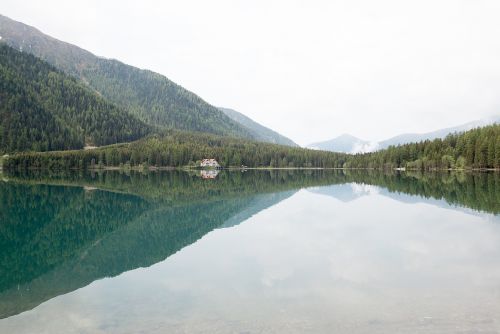 Ežeras, Veidrodis, Atspindys, Nuotaika, Kalnai, South Tyrol, Alpių, Antholz Ežeras
