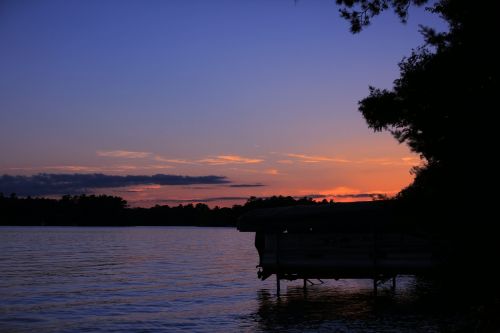 Ežeras, Chetek, Saulėlydis
