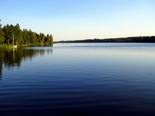 Ežeras, Tylus, Vienatvė, Aiškumas, Platus, Poilsis, Gamta, Švedija