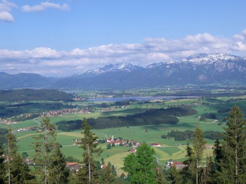 Ežeras, Kalnų Panorama, Allgäu, Eik Prie Ežero, Speiden, Hopferau, Debesys