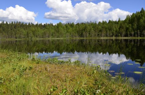 Ežeras, Himmel, Vanduo, Veidrodis, Gamta, Švedija, Gražiai