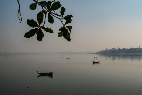 Ežeras, Boot, Mianmaras, Burma, Poilsis, Bankas