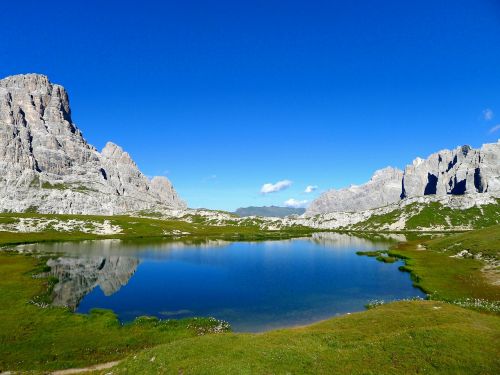 Ežeras, Bergsee, Kraštovaizdis, Gamta, South Tyrol, Kalninis Ežeras, Alpių, Alpių Ežeras, Kalnai, Dangus