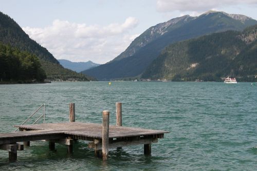 Ežeras, Achensee, Alpių, Austria, Gamta, Plaukti, Vanduo, Mediena, Achenkirch, Pertisau