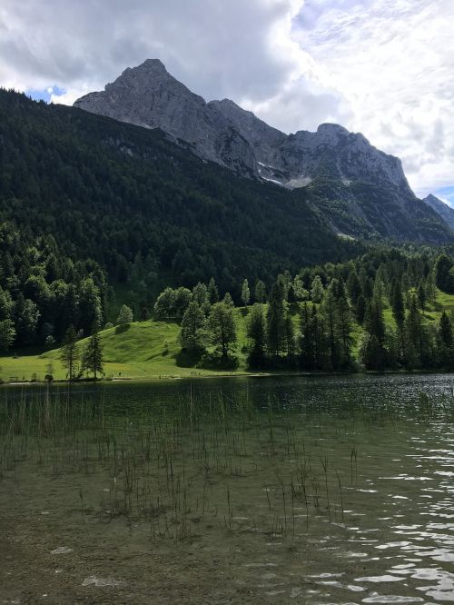Ežeras, Kalnai, Alpių Ežeras, Mittenwald, Ferchensee, Bergsee
