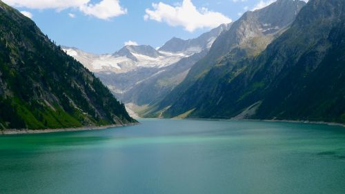 Ežeras, Bergsee, Rezervuaras, Kalninis Ežeras, Kalnų Panorama, Gamta, Kraštovaizdis, Austria