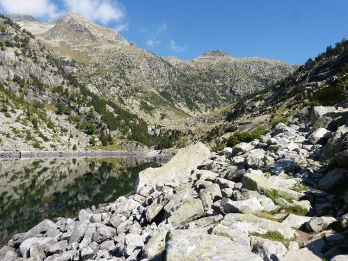 Ežeras, Apvalus Indelis, Pirėnai, Atspindys, Estani De Cavallers, Alpinizmas, Pyrenee Catalunya