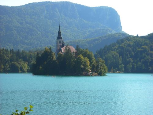 Ežeras, Bled, Slovenia, Kelionė, Gita, Atostogos, Gamta