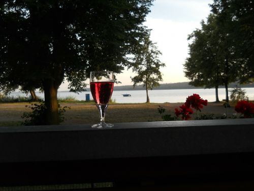 Ežeras, Raudonas Vynas, Abendstimmung, Gamta, Vanduo
