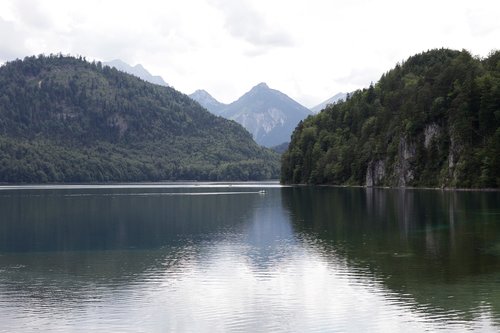 Ežeras,  Kalnai,  Dangus,  Miškas,  Bergsee,  Alpine