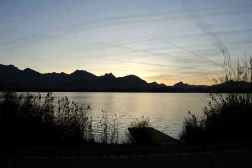 Ežeras, Kalnai, Kraštovaizdis, Abendstimmung