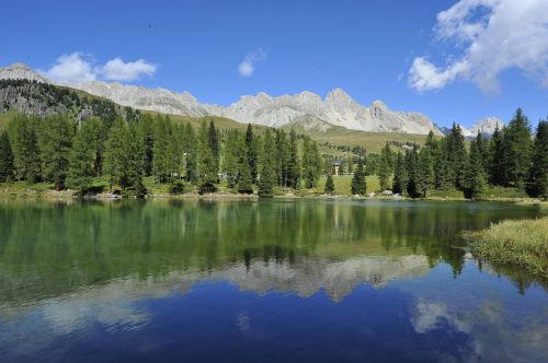Ežeras, Kraštovaizdis, Gamta, Val Di Fassa, Ežeras San Pellegrino